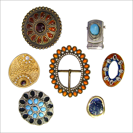 Stone & Enamel Belt Buckles