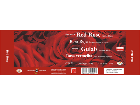 Red Rose Incense Sticks - Wood, Hexagon 20/ Square 8/ Cones 10, Red Color | Floral Sweet Spicy Aroma, Relaxing, Long-lasting