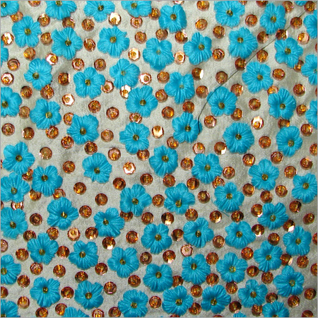 Hand emboridery on dupion silk