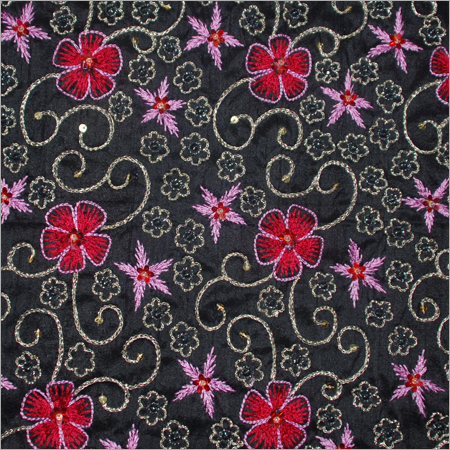 Embroidery on Silk Fabrics for Shoe Tops