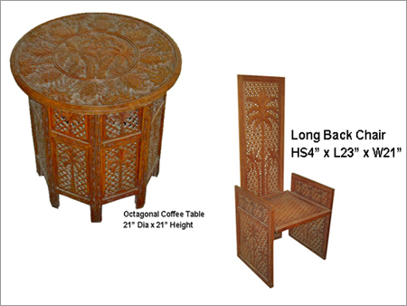 Wooden Chair and Table