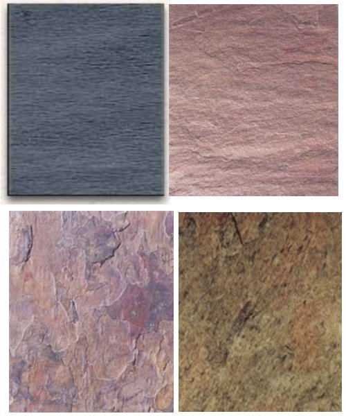 Kund Black,Copper Slate,Peacock Blue Rustic Slate