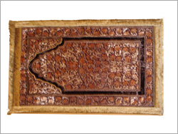 Pray Rug - Cotton Blend 24x17 Inches Brown, Embroidered Soft Fabric, Portable Durable Design
