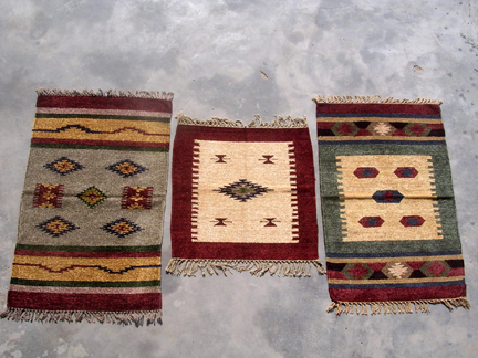 Hand made chenille rugs