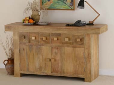 Mantis Light Mango 6 Drawer Sideboard