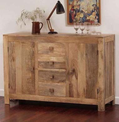 Mantis Light Mango 3 Drawer 3 Door Sideboard