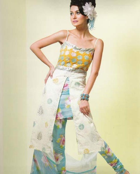 Indian Casual Cotton Kameez with Churidar