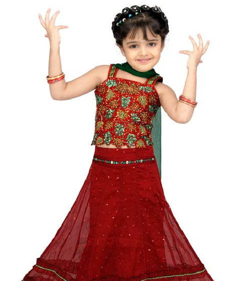 Georgette Kids Ethnic Lehenga Choli