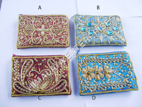 Gold Zari Coin Purses
