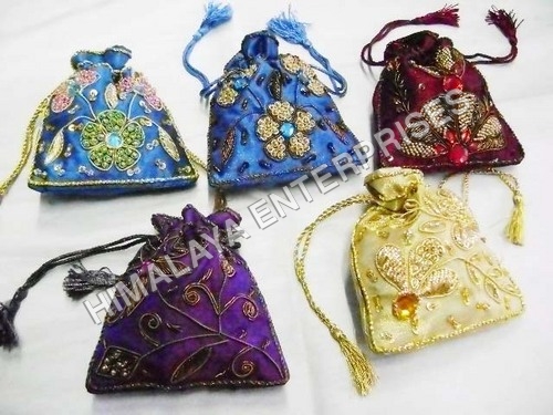 Multi Antique Zari Pouch