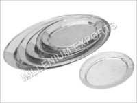 Stainless Steel Oval Platter - Polished Finish, Silver Color | Durable Quality, Lightweight Design, Elegant Serving Solution