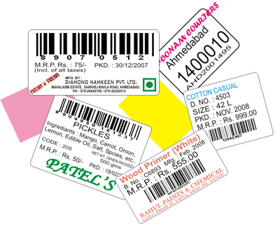 Barcode Consumable - Heat Sensitive Sticker, Rectangular Shape | Durable, Waterproof, Available in Extra Large, Large, Medium, Small Sizes, White Color
