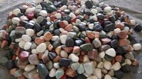 Multicolor agate stone polished pebbles and gravels