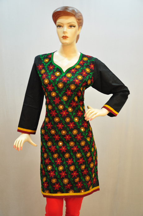 Cotton Gold Print Kurti