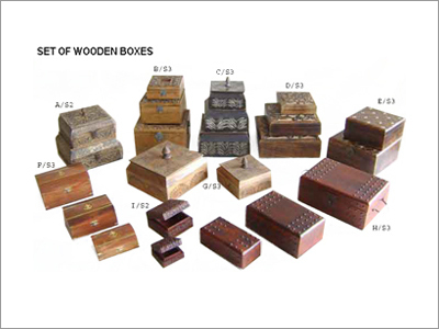 Set of Wooden Boxes