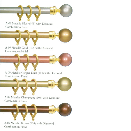 Classic Combination Metallic Curtain Rods (32mm)