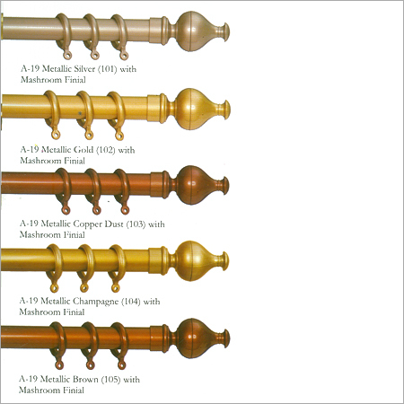 Economic Novelty Metallic Curtain Rods (32 mm)