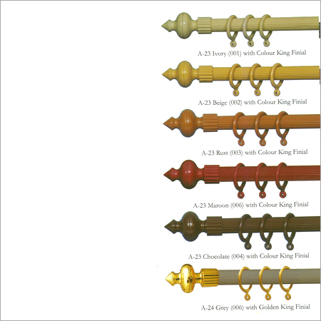 Stardust Fluted Curtain Rods (28 mm)