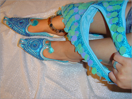 Designer Beaded Slipper
