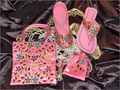 Ladies Embroidered Footwear - Leather & Silk, Multiple Sizes, Pink Color | Attractive, Comfortable Fit, Handcrafted, Stylish Jutti & Khussa