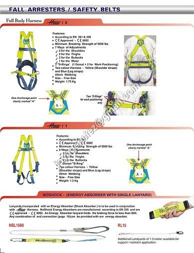 Fall Arresters / Safety belts
