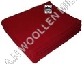 High Quality Govt. & Institutional Blanket - 80% Wool 20% Man-made, 62"x84", Burgundy, 2/4 Side Stitching, Warm Durable Comfortable