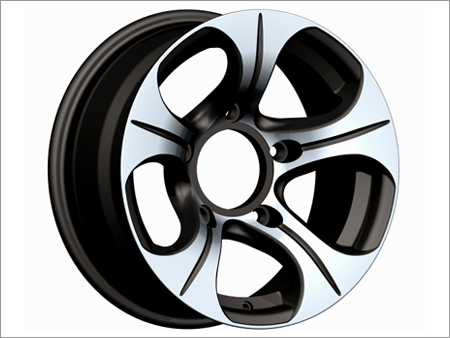 Wheel Rim - Aluminum Alloy 17x7 Inches Black Silver, 5x114.3mm Bolt Pattern, Lightweight Durable Heat Dissipation