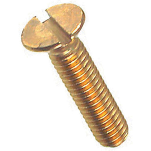 Polished Brass Countersunk Slotted Machine Screws