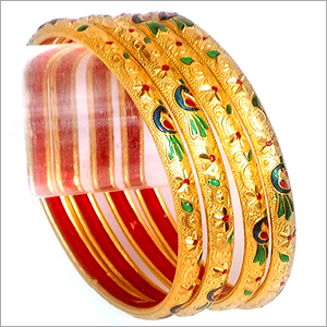 Gold Plated Meenakari Bangles