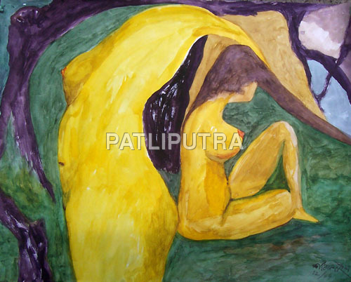 "Awaiting" - Kartick Chandra Pyne Paintings