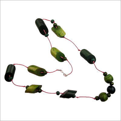 Hand Painted Wooden Necklace