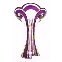 Gifts Article - Glass and Metal, 12x6 inches, Purple | Durable Material, Elegant Design, Unique Style, Perfect Gift, Showpiece