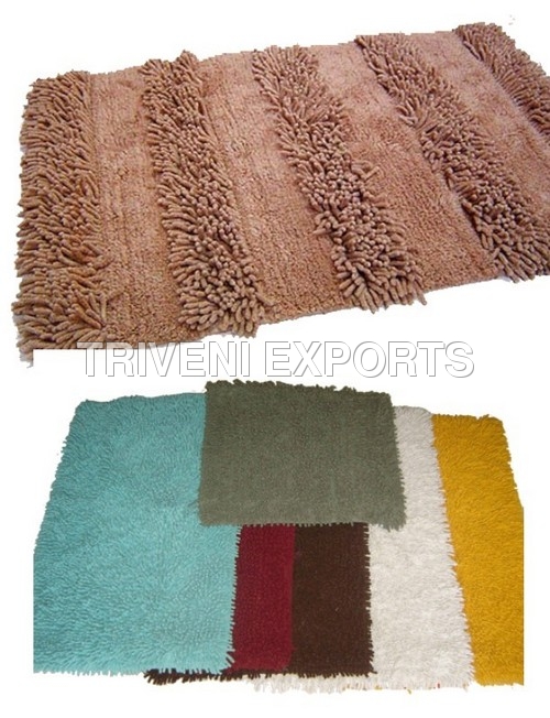 Colored Shaggy Bath Mats