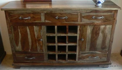 Sheesham wood side boards cum wine rack