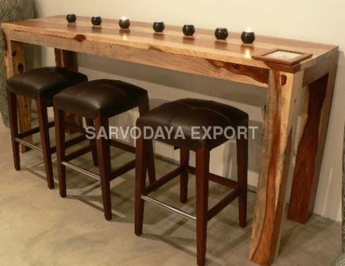 wooden bar table