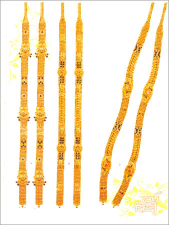 Bengali Gold Jewellery - 24 Carat Gold, Customizable Length | Traditional Style, Elegant Design, Durable Handcrafted