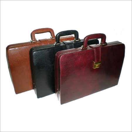 Slim Executive Leather Attache [LIZARD PRINT]