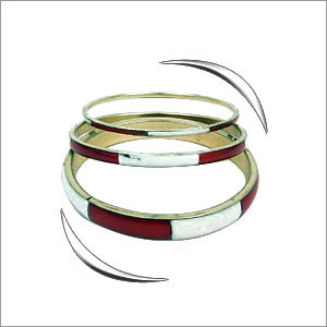 Designer Resin and Brass Bangle