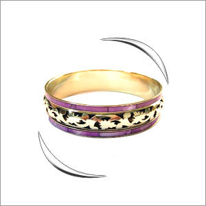 Brass and Shell Bangle
