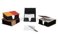 Memo Pad Holder - Handmade Paper, 4x4 Inches With 200 Eco-friendly Chits | Trendy Design, Custom Branding Options, Lightweight And Spacious