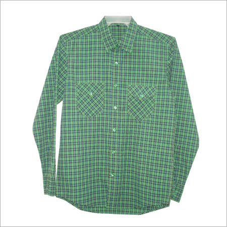 Green Block Check Shirts