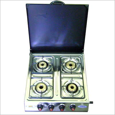 Four Burner LPG Stove with Lid
