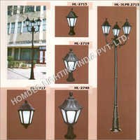 Outdoor Pole Lighting - Cast Aluminium, 300-2675 Mm Height | 70-150 Watt Power Supply, Uv Ray Resistant Coating, Sand Blasted Glass Diffuser