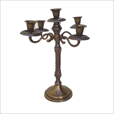Candle Holder with 5 Cones on Spiral