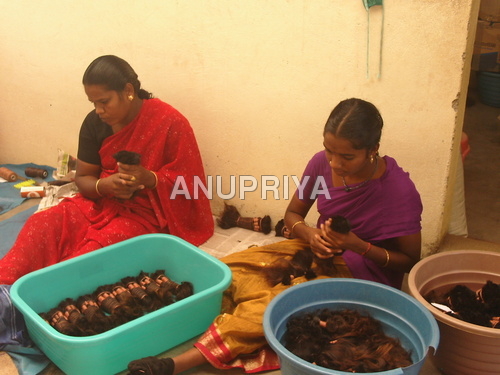 Human Hair Process hand tied