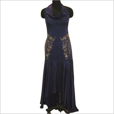 Embroidered Evening Gown