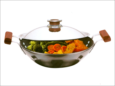 Hard Anodised Kadai (with )LID