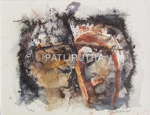 "Bride & Groom" - Shyamal Dutta Ray Paintings
