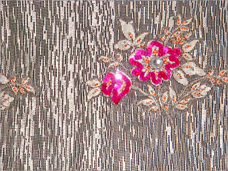 Hand Embroidery on designer net