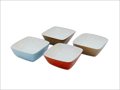 Vita Square Bowl Set 4 15 cm